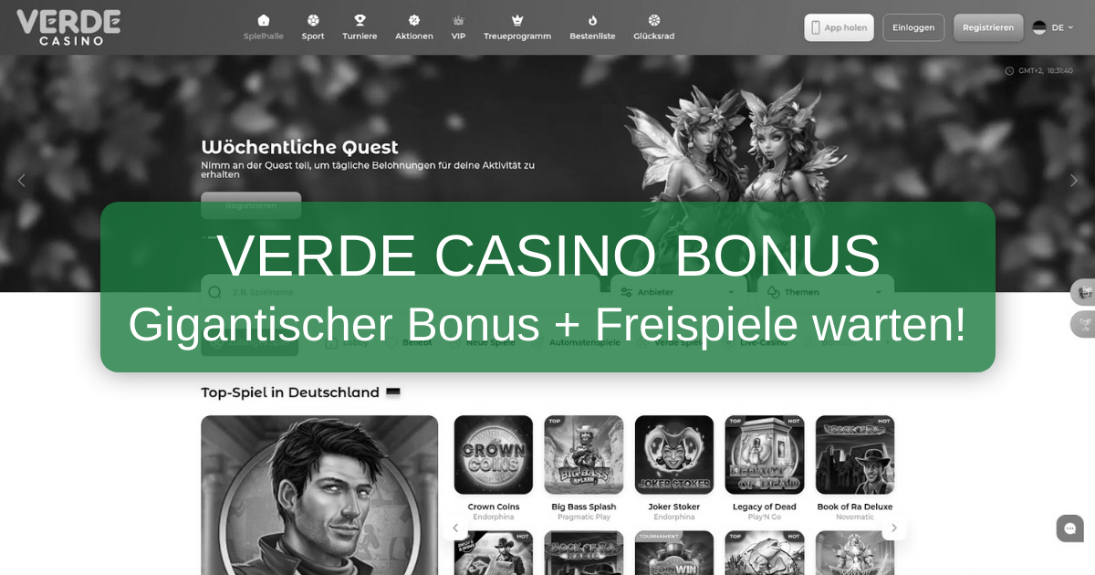 Verde Casino Bonus Code Deutschland 2026 | Exklusiver Bonuscode