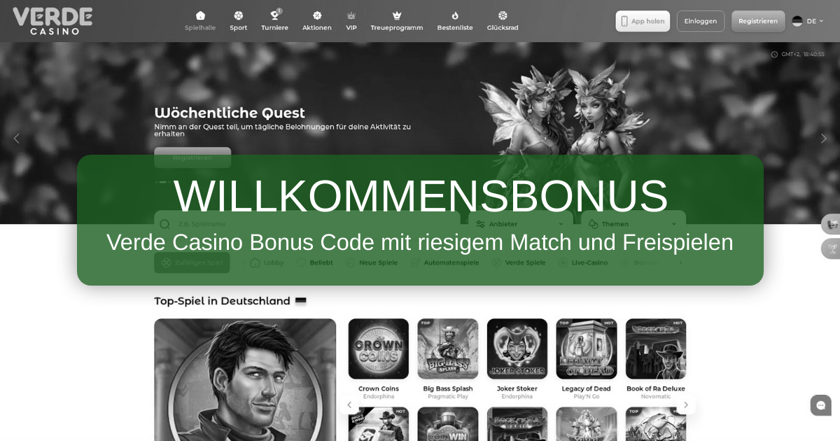 Verde Casino Bonus Code 2026 - Deutschland getestet